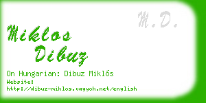 miklos dibuz business card